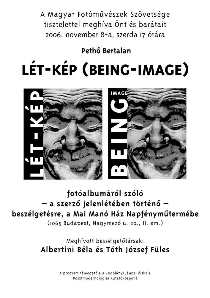 Pethő Bertalan: Lét-Kép (Being-Image)