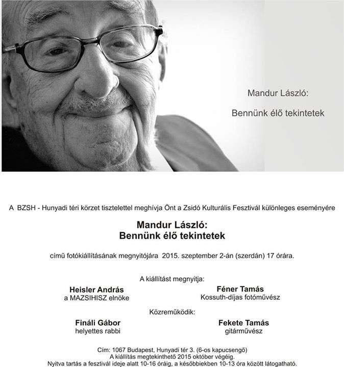 Mandur László: Bennünk élő tekintetek